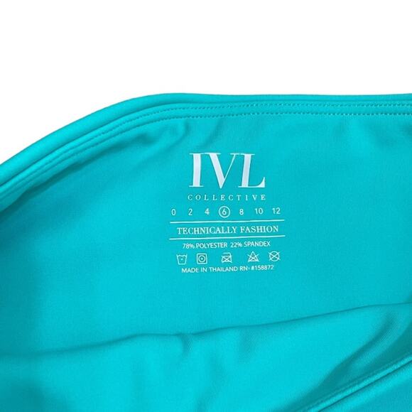 IVL Collective Teal Tight Yoga Bike Shorts Size 6 New Retails $78 - Picture 7 of 7